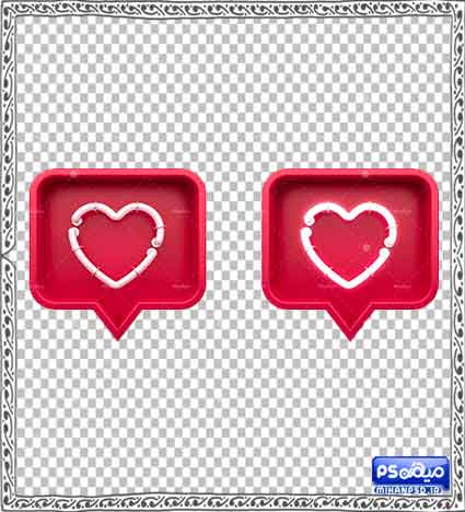 دانلود وکتور قلب نئونی