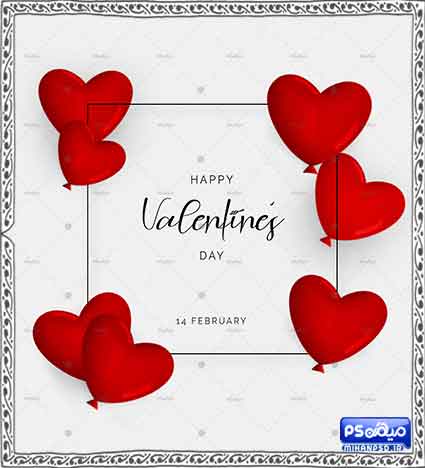وکتور psd ولنتاین