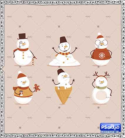 وکتور رایگان آدم برفی