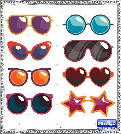 وکتور لایه باز عینک