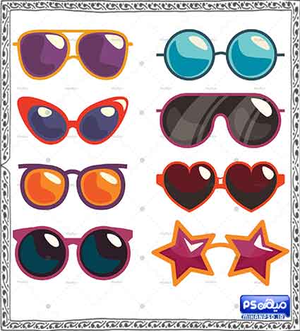 وکتور لایه باز عینک