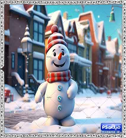 بک گراند آدم برفی