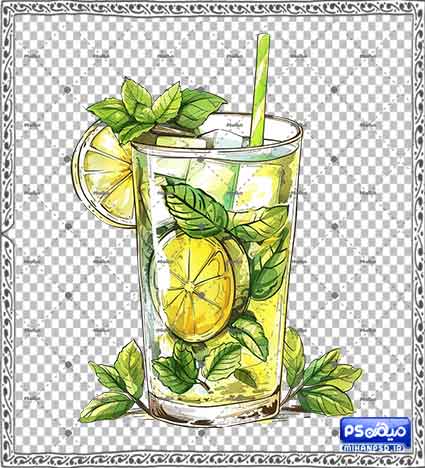 وکتور رایگان نوشیدنی موهیتو