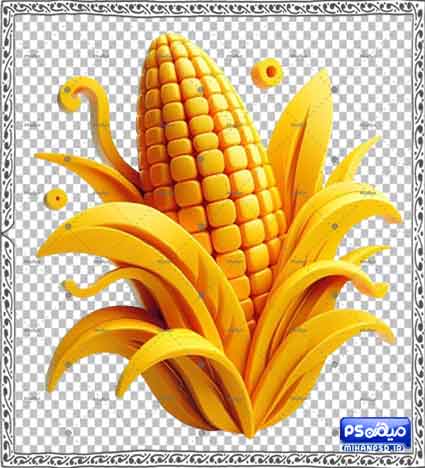 وکتور ذرت سه بعدی