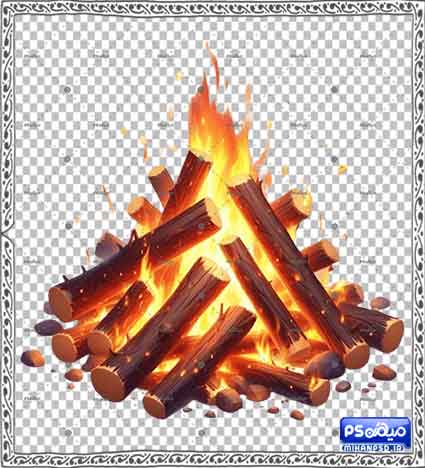 وکتور سه بعدی آتش