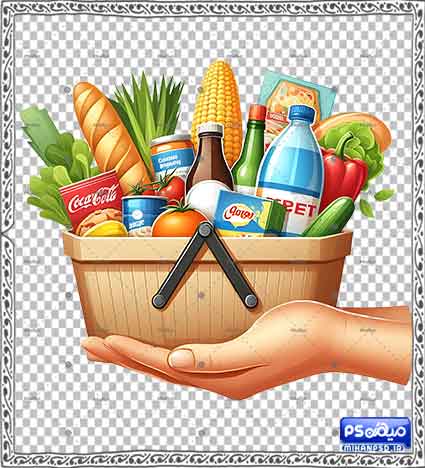 وکتور سبد مواد غذایی