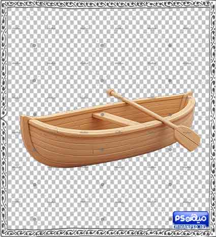 وکتور قایق چوبی