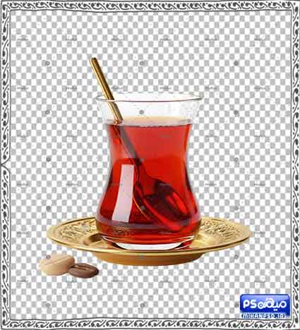 وکتور لیوان و استکان چای