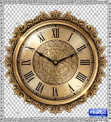 وکتور ساعت دیواری png آماده جهت طراحی
